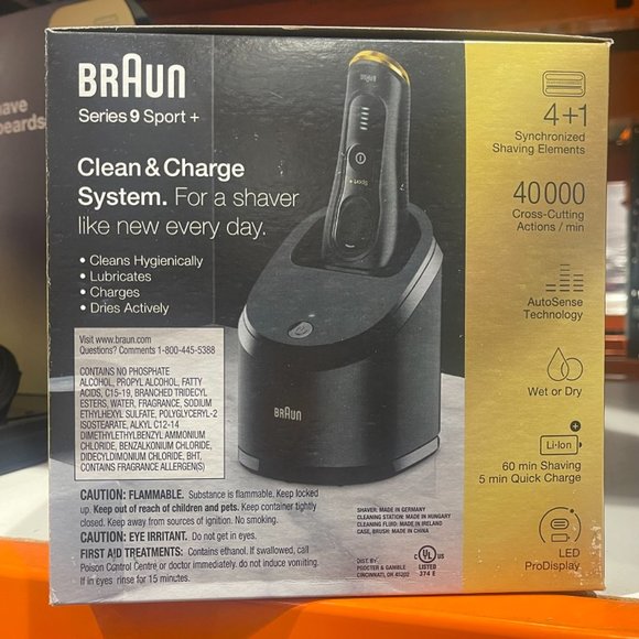 BRAUN Series 9 Sport + 9320CC Wet & Dry Clean & Charge System Special Edition - Picture 4 of 6